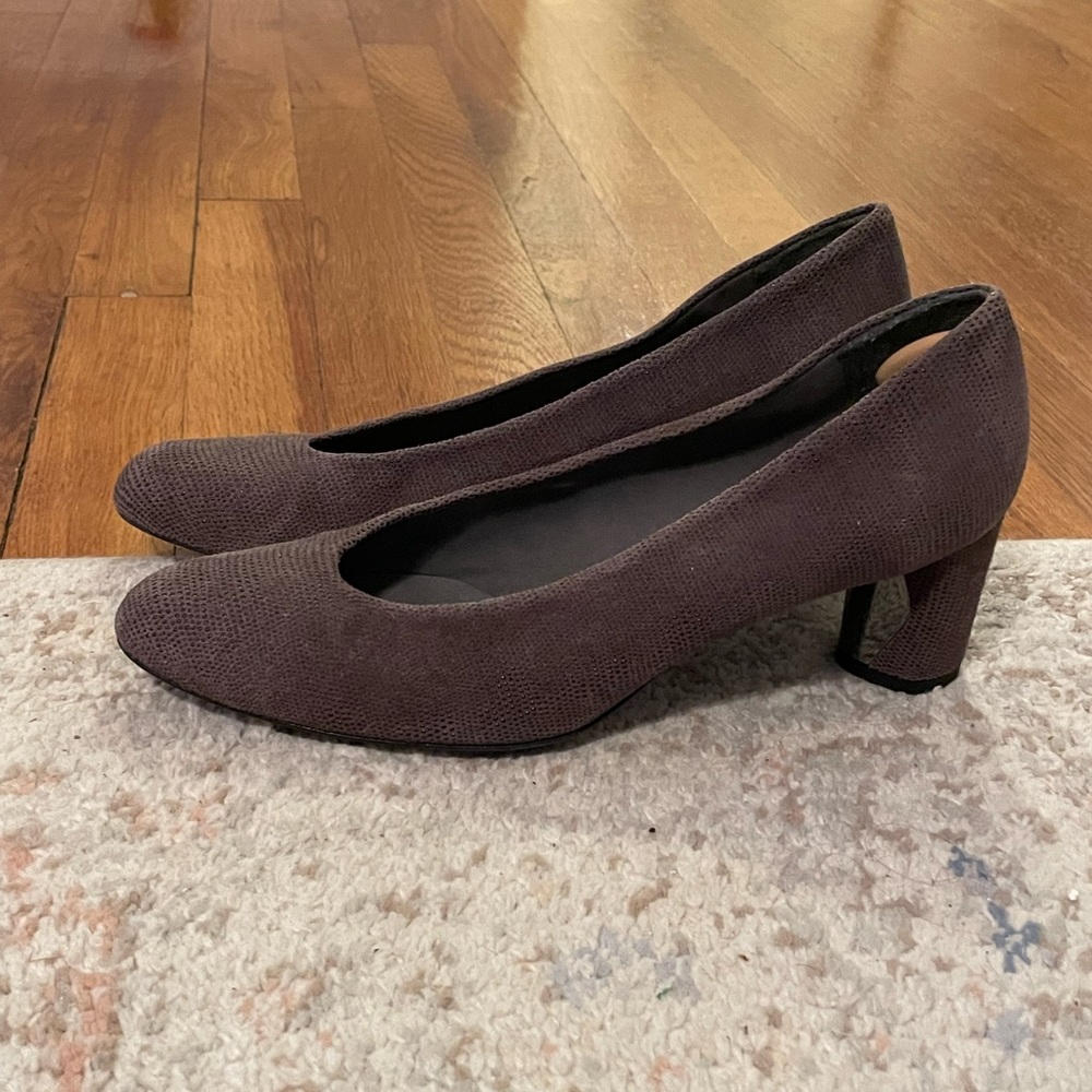 Stuart Weitzman Solar High Heel Pumps Funghi Goose Bump